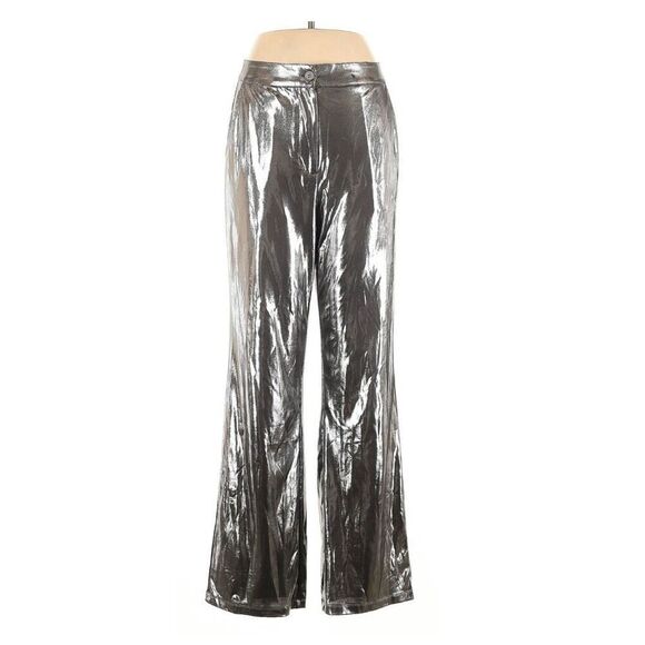 New! Sincerely Jules Silver Pants Sz S - Picture 1 of 4